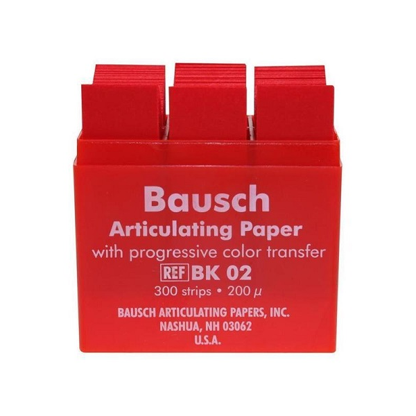 Artikulacijski papir Bausch BK02, 200 μm 300 - Ravnih crta, Crveni